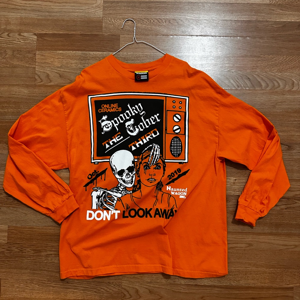 Online Ceramics Orange Long Sleeve Tee